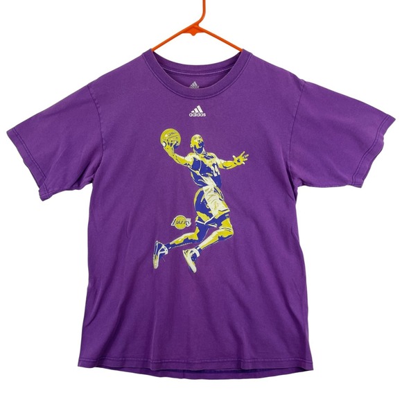 Adidas T-Shirt Men's Medium Purple Kobe Bryant Graphic Basketball Tee - Picture 1 of 6